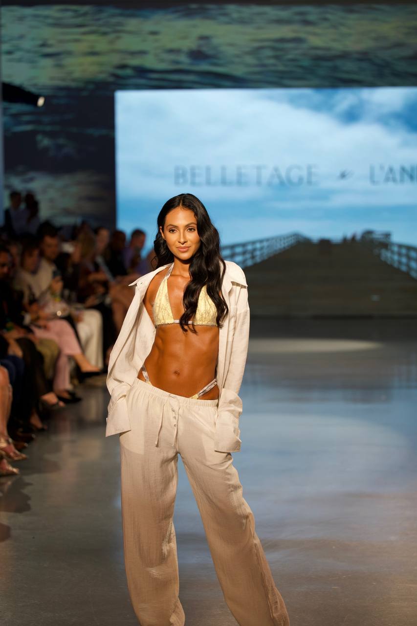 Isla walking the runway at Belletage x L'Animal NYFW